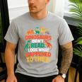 English Teacher Dinosaurs Didn’t Read What Happened To Them Men's Casual T-Shirt Sport Grey