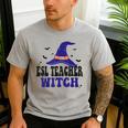 ESL Teacher Witch Halloween Matching Group Costume Men's Casual T-Shirt Sport Grey ESL Teacher Witch Halloween Matching Group Costume Men's Casual T-Shirt Sport Grey