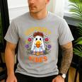 Espooky Vibes Spanish Mexican Halloween Ghost Teachers Men's Casual T-Shirt Sport Grey
