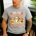 Are You Fall O Ween Directions Teacher Halloween Dog Ghost Men's Casual T-Shirt Sport Grey Are You Fall O Ween Directions Teacher Halloween Dog Ghost Men's Casual T-Shirt Sport Grey