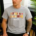 Fall Teacher Fall In Love With Math Math Thanksgiving Men's Casual T-Shirt Sport Grey