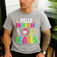 Feliz Primer Dia De Clases Kids Girl Teacher Spanish School Men's Casual T-Shirt Sport Grey