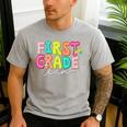 First Grade Team Teacher Back To School 1st Grade Squad Kids Men's Casual T-Shirt Sport Grey