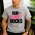 Our Flock Rocks Flamingo Mother's Day Teacher Men's Casual T-Shirt Sport Grey Our Flock Rocks Flamingo Mother's Day Teacher Men's Casual T-Shirt Sport Grey