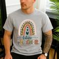 Future Teacher Boho Rainbow Leopard New Grad Student Men's Casual T-Shirt Sport Grey Future Teacher Boho Rainbow Leopard New Grad Student Men's Casual T-Shirt Sport Grey