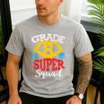 Grade 8 Super Squad Superhero Teacher Team Men's Casual T-Shirt Sport Grey