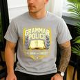 Grammar Police To Serve And Correct English Teacher Men's Casual T-Shirt Sport Grey