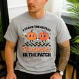 Groovy I Teach The Cutest Pumpkins In The Patch For Teacher Men's Casual T-Shirt Sport Grey