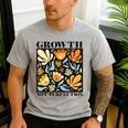 Growth Not Perfection Abstract Florals SPED Teacher Men's Casual T-Shirt Sport Grey Growth Not Perfection Abstract Florals SPED Teacher Men's Casual T-Shirt Sport Grey