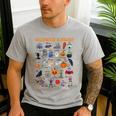 Halloween Alphabet ABCs Learning Kindergarten Teacher Men's Casual T-Shirt Sport Grey Halloween Alphabet ABCs Learning Kindergarten Teacher Men's Casual T-Shirt Sport Grey