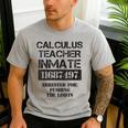 Halloween Calculus Teacher Prisoner Costume Men's Casual T-Shirt Sport Grey