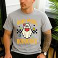 Halloween Read More Books Retro Costume Teacher Women Girls Men's Casual T-Shirt Sport Grey