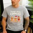 Hangin With My Cookies Gingerbread Christmas Teacher Men's Casual T-Shirt Sport Grey Hangin With My Cookies Gingerbread Christmas Teacher Men's Casual T-Shirt Sport Grey