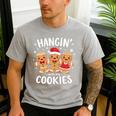 Hanging With My Cookies Gingerbread Christmas Teacher Xmas Men's Casual T-Shirt Sport Grey
