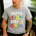 Happy 100th Day Of School 100 Days Of School Teacher Student Men's Casual T-Shirt Sport Grey