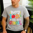 Happy 100th Day Of School Teachers 100 Days Of School Kids Men's Casual T-Shirt Sport Grey Happy 100th Day Of School Teachers 100 Days Of School Kids Men's Casual T-Shirt Sport Grey