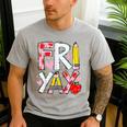 Happy Fri-Yay Teacher Back To School Friday Lovers Men's Casual T-Shirt Sport Grey Happy Fri-Yay Teacher Back To School Friday Lovers Men's Casual T-Shirt Sport Grey
