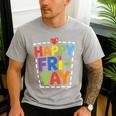 Happy Fri-Yay Teacher Life Weekend Pun Happy Friday Men's Casual T-Shirt Sport Grey Happy Fri-Yay Teacher Life Weekend Pun Happy Friday Men's Casual T-Shirt Sport Grey