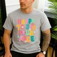 Happy To See Your Face Teacher Disco Ball Back To School Men's Casual T-Shirt Sport Grey