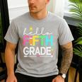 Hello Fifth Grade Teacher Student 5th Grade Back To School Men's Casual T-Shirt Sport Grey Hello Fifth Grade Teacher Student 5th Grade Back To School Men's Casual T-Shirt Sport Grey