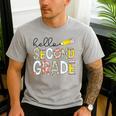 Hello Second Grade Team 2nd Grade Back To School Teacher Kid Men's Casual T-Shirt Sport Grey Hello Second Grade Team 2nd Grade Back To School Teacher Kid Men's Casual T-Shirt Sport Grey