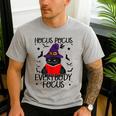 Hocus Pocus Everybody Focus Halloween Teacher For Men Women Men's Casual T-Shirt Sport Grey