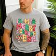 In My Holly Xmas Jolly Teacher Era Teacher Vibes Christmas Men's Casual T-Shirt Sport Grey In My Holly Xmas Jolly Teacher Era Teacher Vibes Christmas Men's Casual T-Shirt Sport Grey