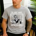 I'Ll Just Wait Until It's Quiet Halloween Teacher Mom Men's Casual T-Shirt Sport Grey