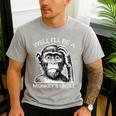 Well I'Ll Be a Monkey's Uncle Teacher And Student Men's Casual T-Shirt Sport Grey Well I'Ll Be a Monkey's Uncle Teacher And Student Men's Casual T-Shirt Sport Grey