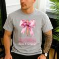 I'm Literally Just a Teacher Pencil Coquette Bow School Men's Casual T-Shirt Sport Grey