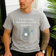 I'm Silently Correcting Your Grammar Sarcastic Teacher For Men Women Kids Men's Casual T-Shirt Sport Grey