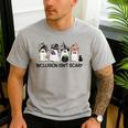 Inclusion Isn't Scary Boo Ghost Halloween Sped Teacher Men's Casual T-Shirt Sport Grey
