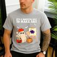 It's A Bootiful Day To Make Art Groovy Art Teacher Halloween Men's Casual T-Shirt Sport Grey It's A Bootiful Day To Make Art Groovy Art Teacher Halloween Men's Casual T-Shirt Sport Grey