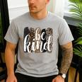 Be Kind Women Inspirational Teacher Animal Print Men's Casual T-Shirt Sport Grey Be Kind Women Inspirational Teacher Animal Print Men's Casual T-Shirt Sport Grey