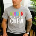 Kinder Crew Shirt Kindergarten Boy Girl Student Teacher Men's Casual T-Shirt Sport Grey