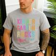 KINDERGARTEN ROCKS Teacher Crew Rock Star Kinder Team Men's Casual T-Shirt Sport Grey