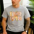 Kindergarten Teacher Fall Pumpkin Autumn Cute Men's Casual T-Shirt Sport Grey Kindergarten Teacher Fall Pumpkin Autumn Cute Men's Casual T-Shirt Sport Grey