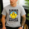 Kindergarten Teacher Hippie Smile Face Back School Men's Casual T-Shirt Sport Grey Kindergarten Teacher Hippie Smile Face Back School Men's Casual T-Shirt Sport Grey