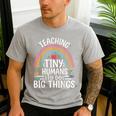 Kindergarten Teacher Tiny Humans Pre-School Teacher Men's Casual T-Shirt Sport Grey