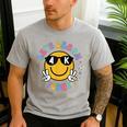 Lets Learn Today Shirt Smile Face 4K Teacher Back To School Men's Casual T-Shirt Sport Grey