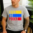 Leer Es Poder Colombian Spanish Teacher Maestra Colombia Men's Casual T-Shirt Sport Grey Leer Es Poder Colombian Spanish Teacher Maestra Colombia Men's Casual T-Shirt Sport Grey