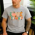 Love 5th Grade Thanksgiving Colorful Fall Leaves Teacher Men's Casual T-Shirt Sport Grey