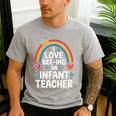 I Love Bee-Ing An Infant Teacher Toddler Teaching Men's Casual T-Shirt Sport Grey