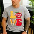 Love Headstart Head Start Teachers First Day Of School Men's Casual T-Shirt Sport Grey Love Headstart Head Start Teachers First Day Of School Men's Casual T-Shirt Sport Grey