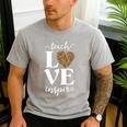Love Leopard Print Teacher Cheetah School Inspire Teach Men's Casual T-Shirt Sport Grey
