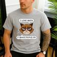 I Love Math It Makes People Cry Math Teacher Men's Casual T-Shirt Sport Grey I Love Math It Makes People Cry Math Teacher Men's Casual T-Shirt Sport Grey