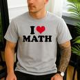 I Love Math Teacher Men's Casual T-Shirt Sport Grey I Love Math Teacher Men's Casual T-Shirt Sport Grey