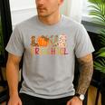 Love Preschool Happy Fall Thanksgiving Women Teacher Men's Casual T-Shirt Sport Grey Love Preschool Happy Fall Thanksgiving Women Teacher Men's Casual T-Shirt Sport Grey