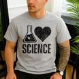 I Love Science Lover Teacher Scientist Sciences Men's Casual T-Shirt Sport Grey I Love Science Lover Teacher Scientist Sciences Men's Casual T-Shirt Sport Grey