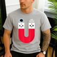 Magnet Science Pun T-Shirt For Geeks Science Teachers Men's Casual T-Shirt Sport Grey Magnet Science Pun T-Shirt For Geeks Science Teachers Men's Casual T-Shirt Sport Grey